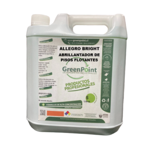 ABRILLANTADOR DE PISO FLOTANTE GREENPOINT ALLEGRO BRIGHT 5 LT
