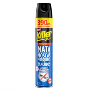 INSECTICIDA MATA MOSCAS MOSQUITOS Y ZANCUDOS KILLER 390 CC